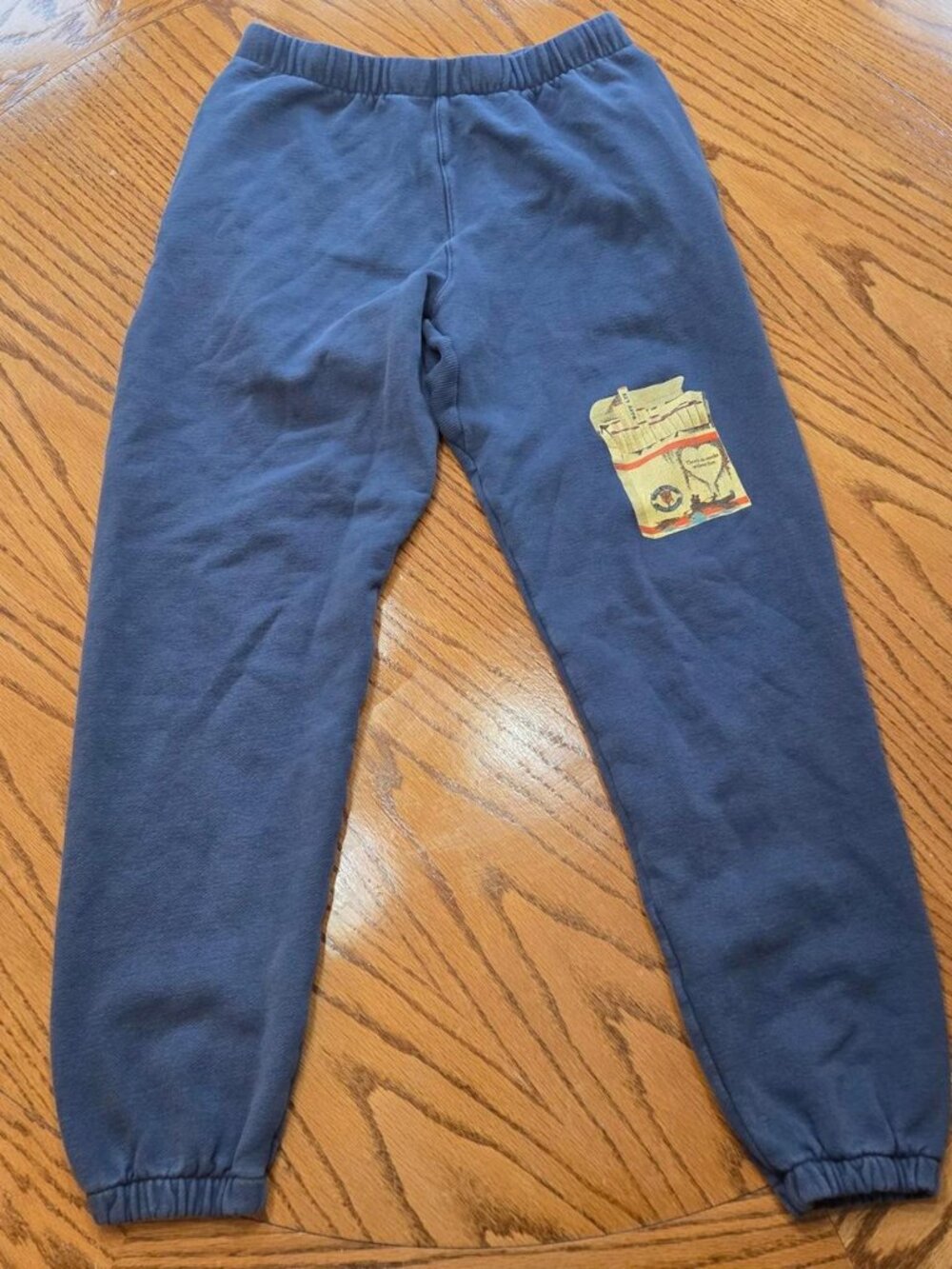 Boys Lie No Smoke Without Fire Blue Graphic Jogger Sweatpants